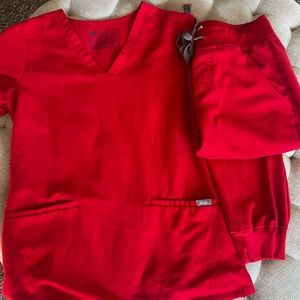 Figs Scrubs- Red